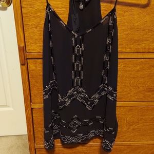 Black Buckle beaded tank